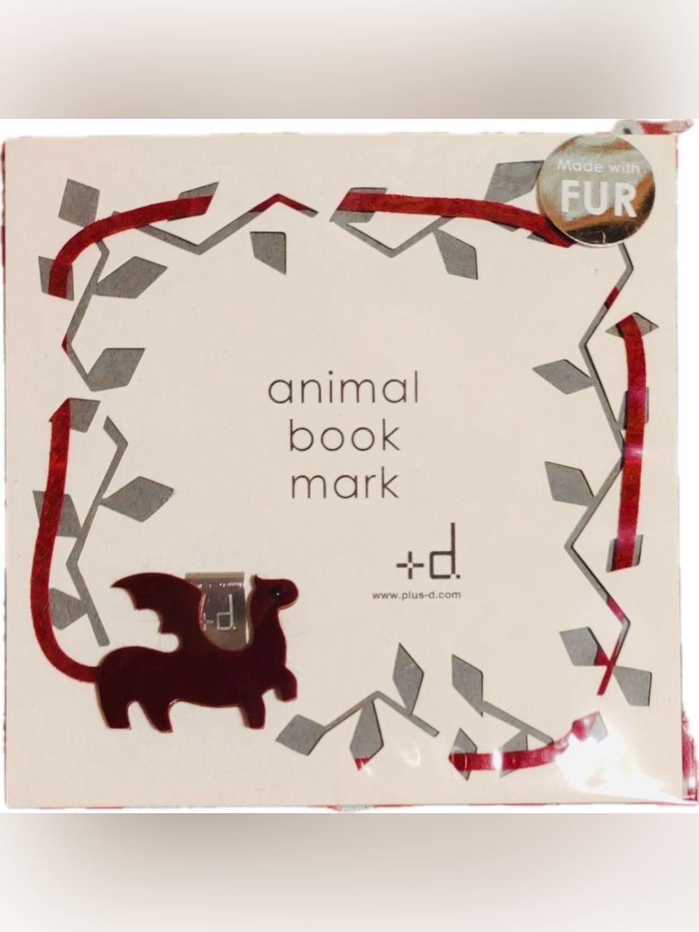 NWT NEW Museum Shop Red Dragon Animal Bookmark by +d H Concept Designer Mai Ono